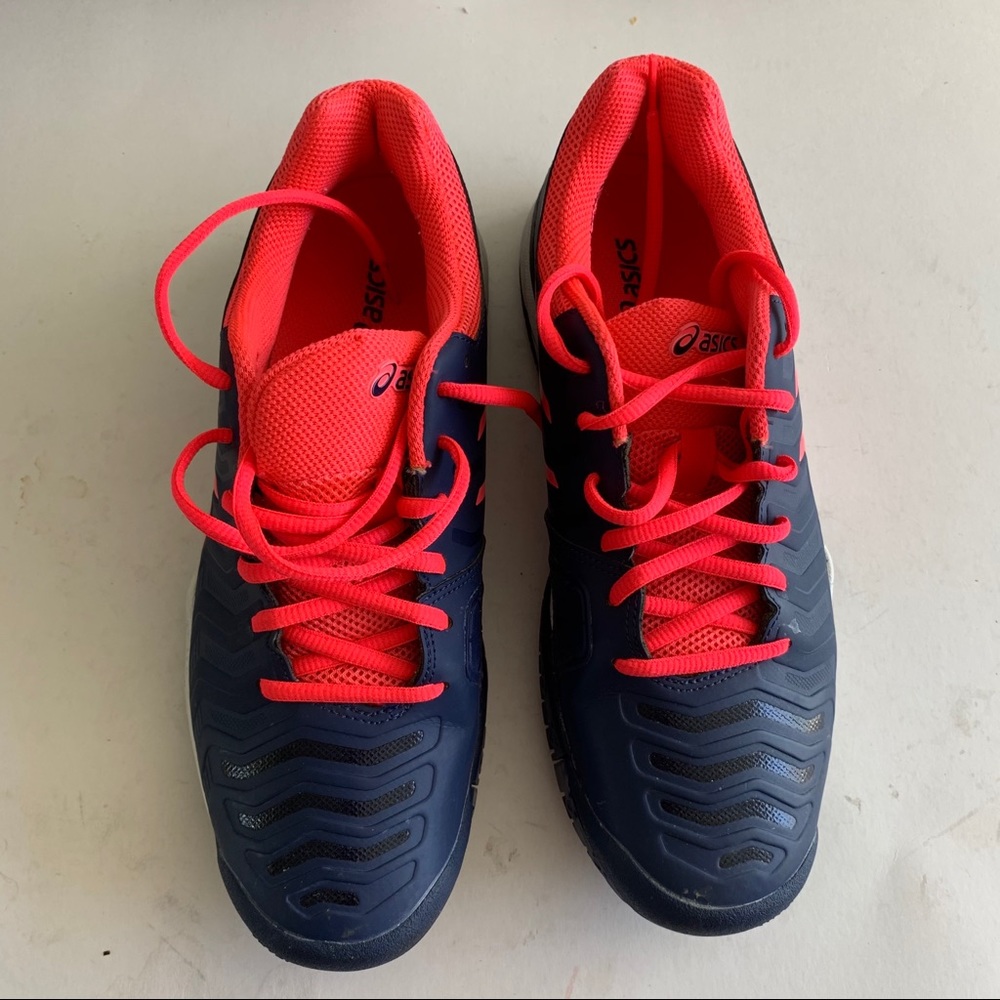 Asics Women's Navy and Hot Pink Running Sneakers